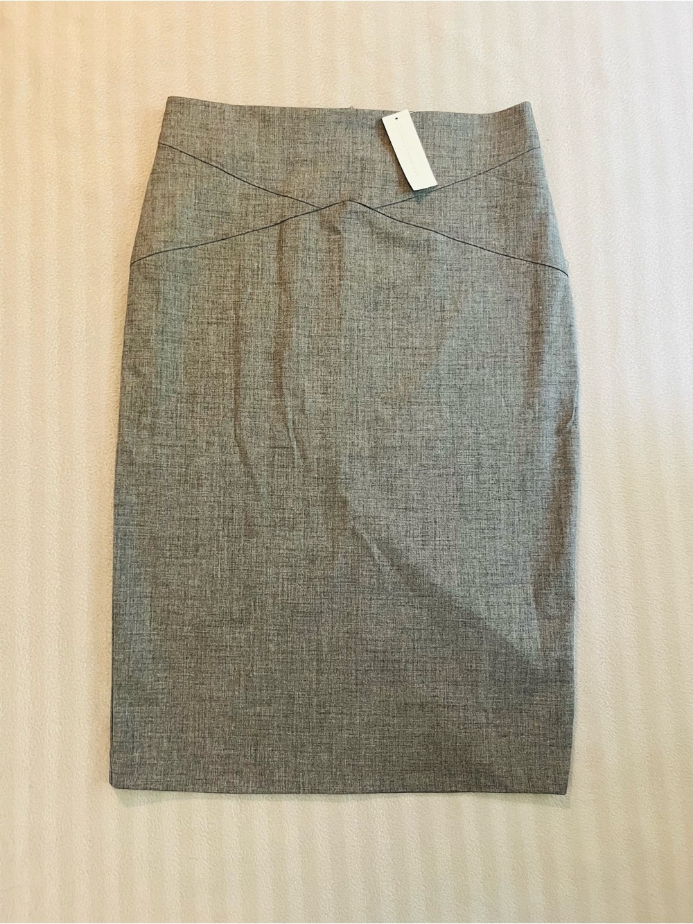New York & Company Gray Pencil Skirt with Subtle Seaming